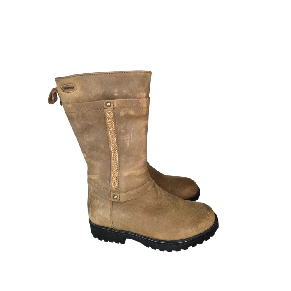 Clarks Gore Tex Waterproof Snow Boots Toddler Kids Size 7.5 Brown Leather